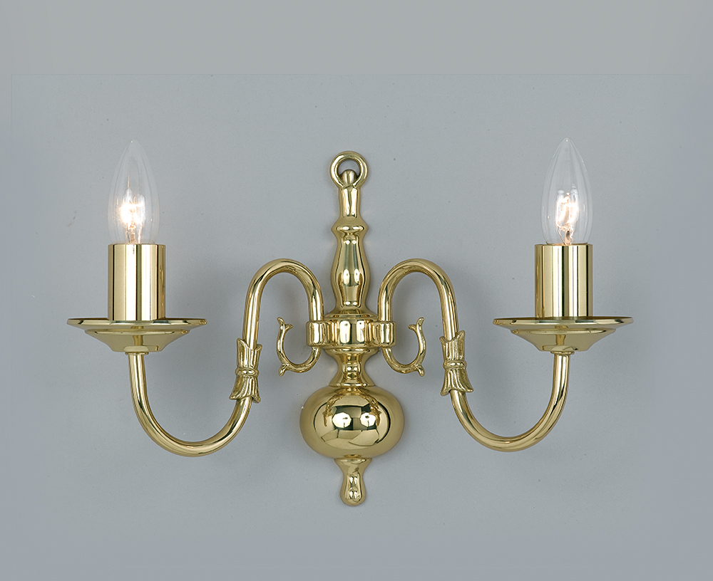 FLEMISH WALL LT-POLISHED BRASS
