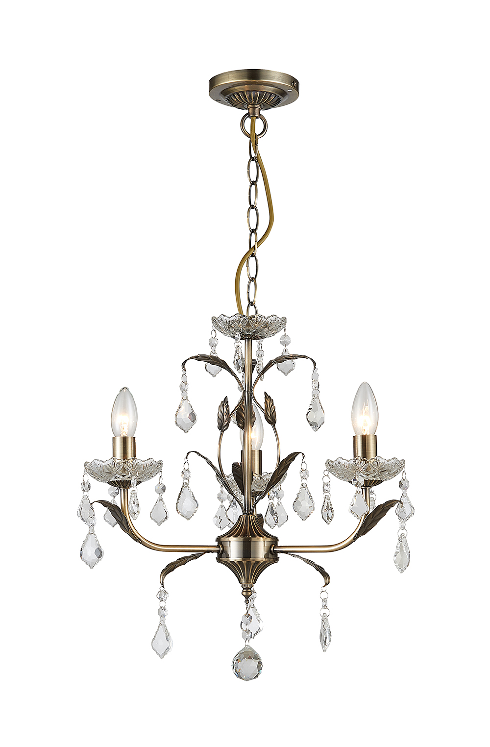EVON HANG/FLUSH 3LT ANT.BRASS