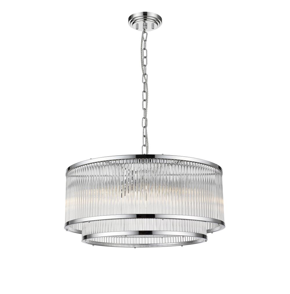 ANTIGUA 6LT 2-TIER PENDANT CHR