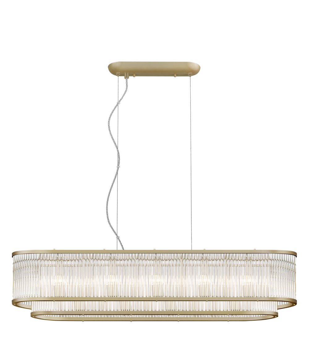 ANTIGUA 7LT TIERED OBL M.GOLD