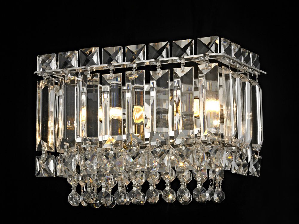 ALVERY CRYSTAL 2LT WALL CHROME