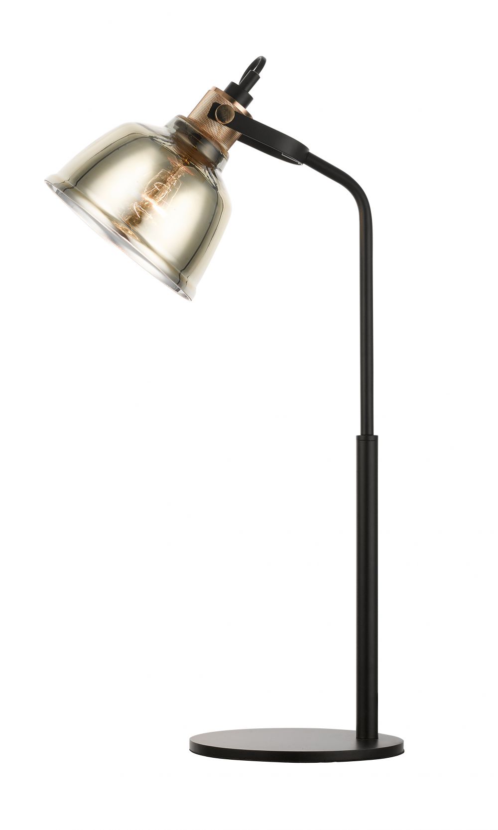 AVA TABLE GOLD GLASS/BLACK