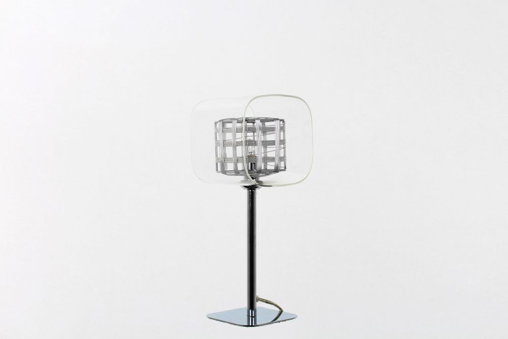 AVIGNON GLASS/WEAVED WIRE CUBE