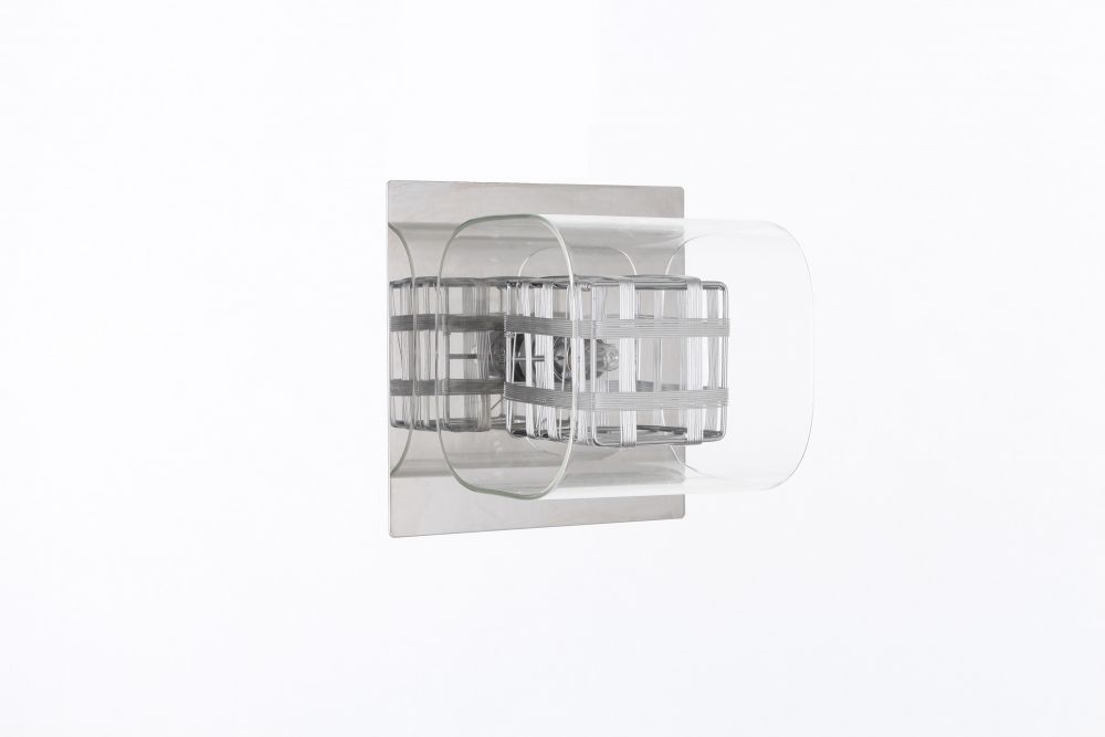 AVIGNON GLASS/WEAVED WIRE CUBE
